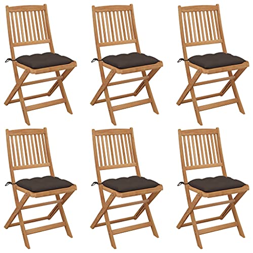 YITHOPI Klappbare Gartenstühle 6 STK. mit Kissen Massivholz Akazie Freizeitstühle Gartenmöbel für Terrassen YITHOPI Klappbare Gartenstühle 6 STK. mit Kissen Massivholz Akazie Freizeitstühle Gartenmöbel für Terrassen von YITHOPI