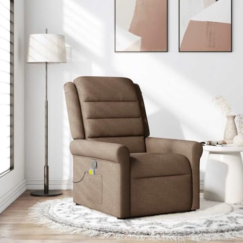 YITHOPI Massagesessel Braun Stoff Sitzmöbel Wohnzimmersessel für Hotel Schlafzimmer von YITHOPI