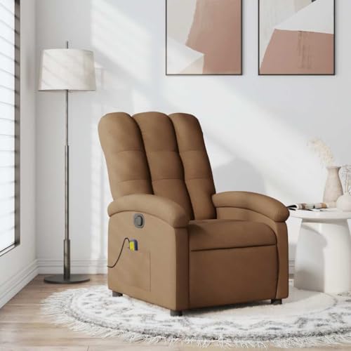 YITHOPI Massagesessel Braun Stoff Stuhl Bürosessel für Wohnzimmer Hotel von YITHOPI