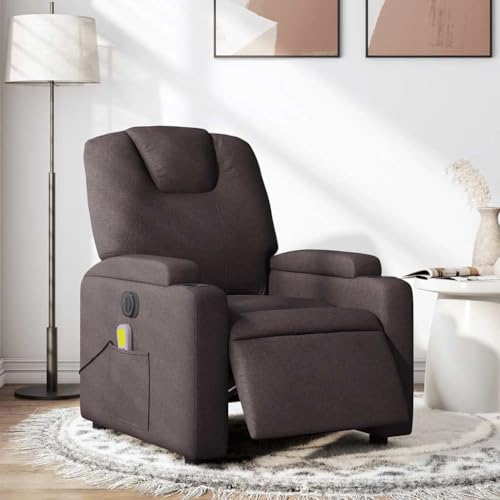 YITHOPI Massagesessel Elektrisch Dunkelbraun Stoff Schlafzimmerstuhl Stuhl für Wohnzimmer Büro von YITHOPI