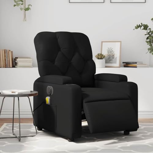 YITHOPI Massagesessel Elektrisch Schwarz Kunstleder Bürostuhl Wartezimmersessel für Büro Schlafzimmer von YITHOPI