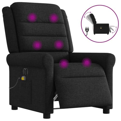 YITHOPI Massagesessel Elektrisch Schwarz Stoff Küchenstuhl Bürosessel für Küche Hotel von YITHOPI