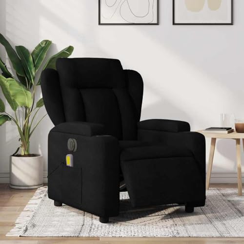 YITHOPI Massagesessel Elektrisch Schwarz Stoff Schlafzimmerstuhl Bürostuhl für Schlafzimmer Küche von YITHOPI