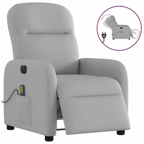 YITHOPI Massagesessel Elektrisch Wolkengrau Stoff Küchenstuhl Stuhl für Hotel Küche von YITHOPI