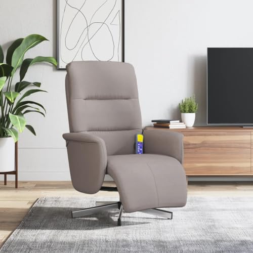 YITHOPI Massagesessel mit Fußteil Taupe Stoff Lesesessel Schlafzimmerstuhl für Küche Wohnzimmer von YITHOPI