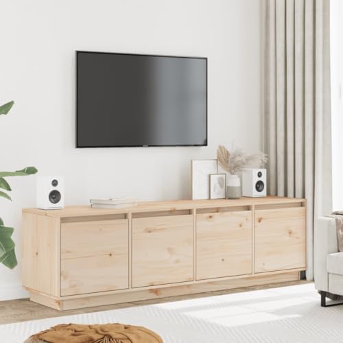 YITHOPI Massiver Kiefernholz TV-Schrank mit 4 Türen und rustikalem Design, Stauraum Möbel für Wohnzimmer, TV Lowboard mit Stabiler Ablagefläche für Dekoration YITHOPI Massiver Kiefernholz TV-Schrank mit 4 Türen und rustikalem Design, Stauraum Möbel für Wohnzimmer, TV Lowboard mit Stabiler Ablagefläche für Dekoration von YITHOPI