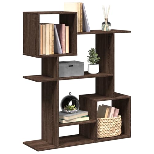 YITHOPI Raumteiler-Bücherregal Braun Eichen-Optik Multifunktionales Bücherregal für Schlafzimmer 92x29x112 cm von YITHOPI