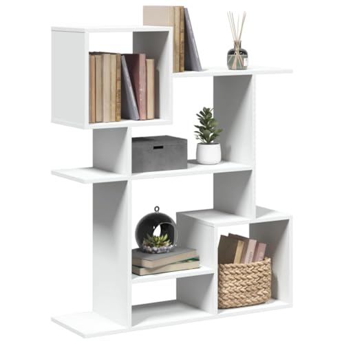 YITHOPI Raumteiler-Bücherregal Weiß Multifunktionales Bücherregal für Wohnzimmer 92x29x112 cm Holzwerkstoff von YITHOPI