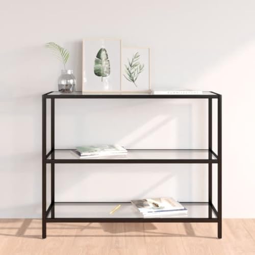 YITHOPI Regal Transparent Multifunktionales Bücherregal für Schlafzimmer 100x36x90 cm Gehärtetes Glas von YITHOPI