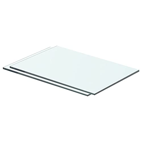 YITHOPI Regalböden 2 STK. Glas Transparent Hängeregal Dekoregal für Schlafzimmer Büro 40x20 cm von YITHOPI