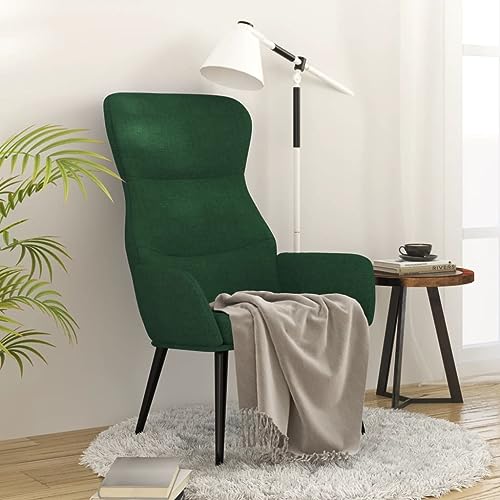 YITHOPI Relaxsessel Dunkelgrün Stoff Wartezimmersessel Wartezimmerstuhl für Schlafzimmer Wohnzimmer von YITHOPI