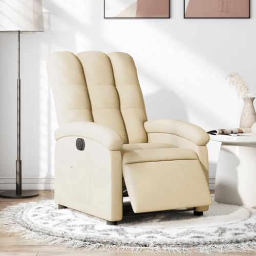 YITHOPI Relaxsessel Elektrisch Creme Stoff Sitzmöbel Bürostuhl für Hotel Küche von YITHOPI