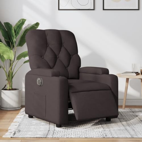 YITHOPI Relaxsessel Elektrisch Dunkelbraun Stoff Wohnzimmerstuhl Küchenstuhl für Büro Schlafzimmer von YITHOPI