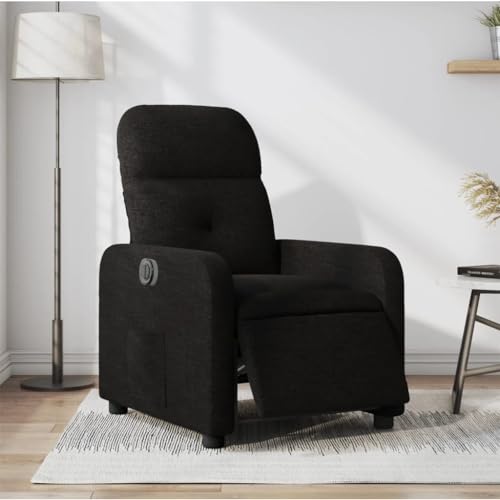 YITHOPI Relaxsessel Elektrisch Schwarz Stoff Wohnzimmerstuhl Küchenstuhl für Wohnzimmer Schlafzimmer von YITHOPI