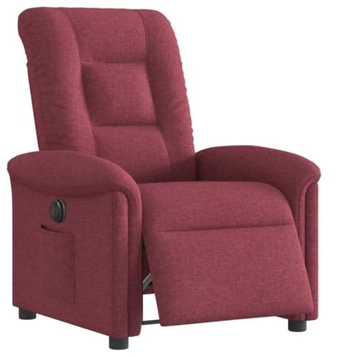 YITHOPI Relaxsessel Elektrisch Weinrot Stoff Sitzmöbel Bürostuhl für Küche Schlafzimmer von YITHOPI