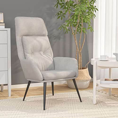 YITHOPI Relaxsessel Hellgrau Wildleder-Optik Lesesessel Sitzmöbel für Küche Wohnzimmer von YITHOPI