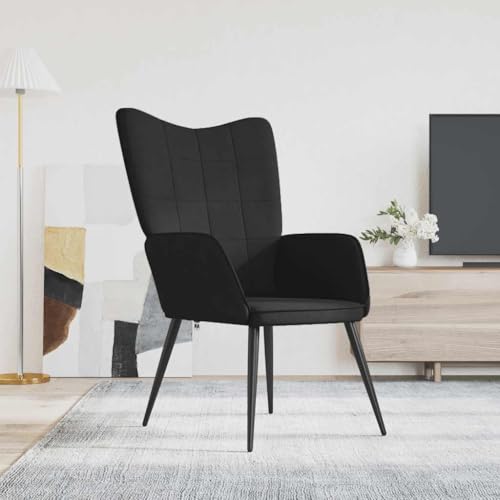 YITHOPI Relaxsessel Schwarz Stoff Stuhl Schlafzimmerstuhl für Küche Wohnzimmer YITHOPI Relaxsessel Schwarz Stoff Stuhl Schlafzimmerstuhl für Küche Wohnzimmer von YITHOPI