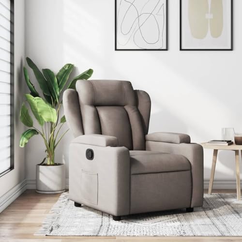 YITHOPI Relaxsessel Taupe Stoff Wohnzimmerstuhl Wartezimmersessel für Wohnzimmer Hotel von YITHOPI
