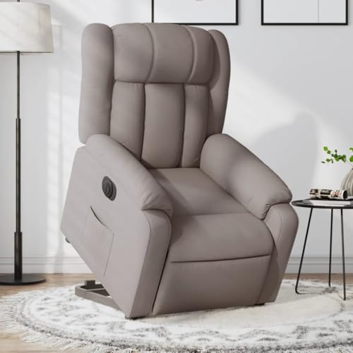 YITHOPI Relaxsessel mit Aufstehhilfe Elektrisch Taupe Stoff Wartezimmerstuhl Wohnzimmerstuhl für Küche Schlafzimmer von YITHOPI