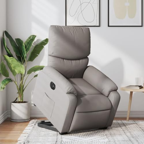 YITHOPI Relaxsessel mit Aufstehhilfe Elektrisch Taupe Stoff Wohnzimmerstuhl Schlafzimmerstuhl für Hotel Büro von YITHOPI