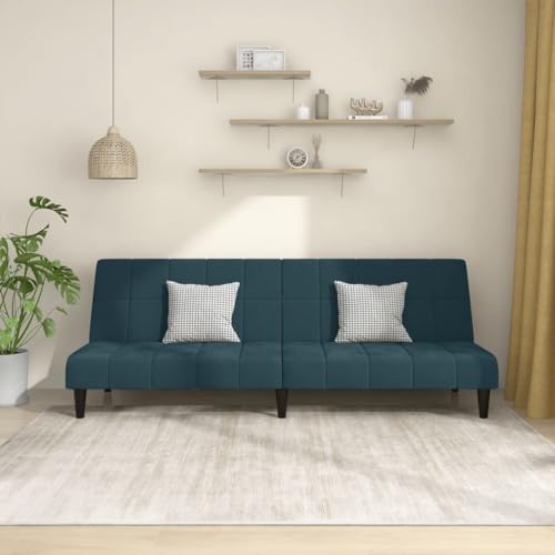 YITHOPI Schlafsofa 2-Sitzer Blau Samt Schlafzimmersofas Bürosofas für Schlafzimmer YITHOPI Schlafsofa 2-Sitzer Blau Samt Schlafzimmersofas Bürosofas für Schlafzimmer von YITHOPI
