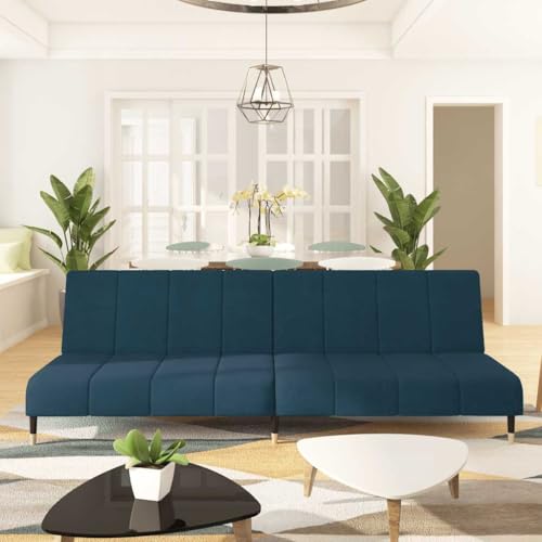 YITHOPI Schlafsofa 2-Sitzer Blau Samt Schlafzimmersofas Wohnzimmersofas für zweites Schlafzimmer YITHOPI Schlafsofa 2-Sitzer Blau Samt Schlafzimmersofas Wohnzimmersofas für zweites Schlafzimmer von YITHOPI