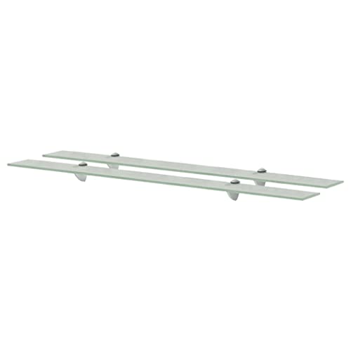 YITHOPI Schweberegale 2 STK. Glas Hängeregal Regal für Schlafzimmer Küche 100x20 cm 8 mm von YITHOPI