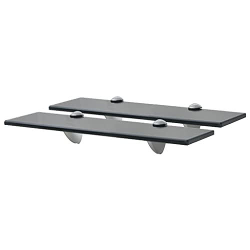 YITHOPI Schweberegale 2 STK. Glas Schwebendes Wandregal Regal für Deko für Schlafzimmer Wohnzimmer 40x20 cm 8 mm von YITHOPI