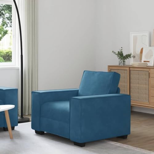 YITHOPI Sessel Blau Bürosofas Schlafzimmersofas für zweites Schlafzimmer 60 cm Samt von YITHOPI