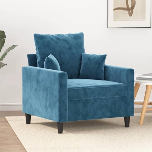 YITHOPI Sessel Blau Wohnzimmersofa Schlafzimmersofas für Büro 60 cm Samt YITHOPI Sessel Blau Wohnzimmersofa Schlafzimmersofas für Büro 60 cm Samt von YITHOPI