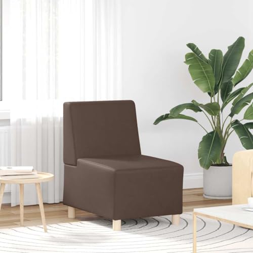 YITHOPI Sessel Braun Bürosofas Multifunktionales Sofa für Gästehaus 55 cm Kunstleder von YITHOPI