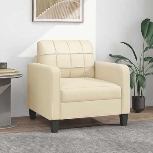 YITHOPI Sessel Creme Multifunktionales Sofa Schlafzimmersofas für Schlafzimmer 60 cm Kunstleder von YITHOPI
