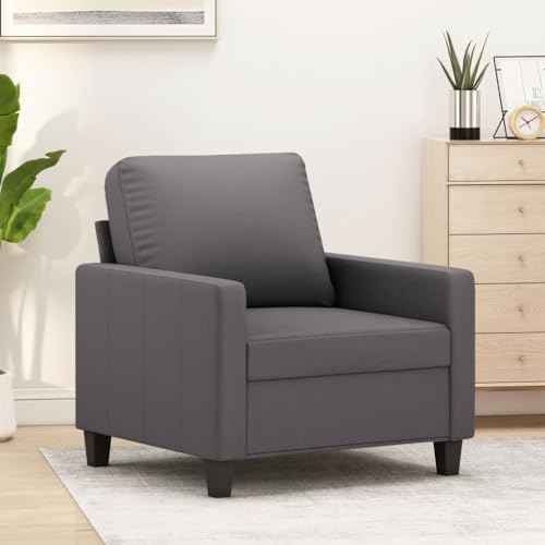 YITHOPI Sessel Grau Bürosofas Multifunktionales Sofa für Wohnzimmer 60 cm Kunstleder von YITHOPI