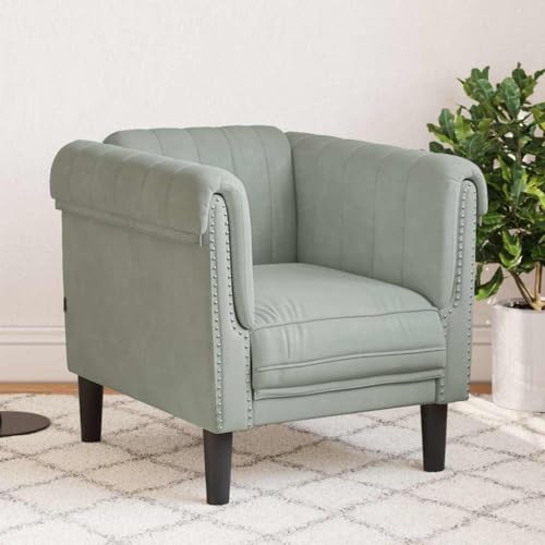 YITHOPI Sessel Hellgrau Samt Schlafzimmersofas Wohnzimmersofas für Wohnzimmer von YITHOPI