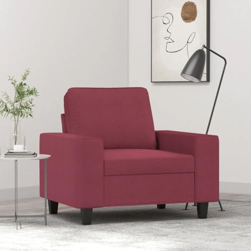 YITHOPI Sessel Weinrot Wohnzimmersofas Wohnzimmersofa für Gästehaus 60 cm Stoff von YITHOPI