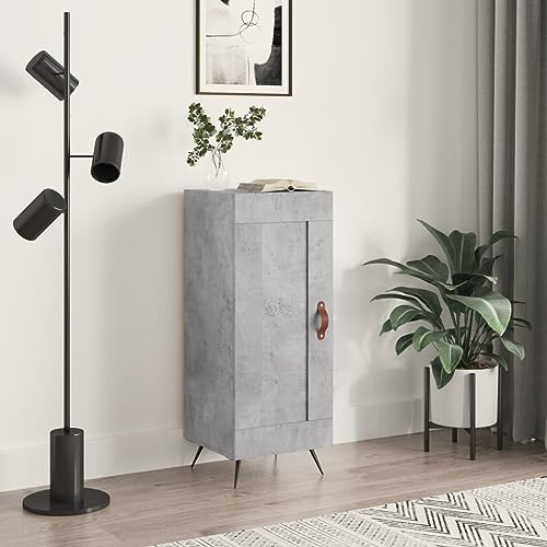 YITHOPI Sideboard Betongrau Küchenschränke für Schlafzimmer Wohnzimmer 34,5x34x90 cm Holzwerkstoff von YITHOPI