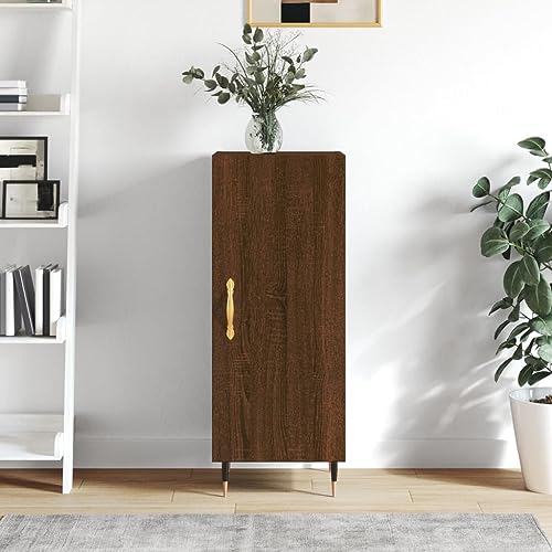 YITHOPI Sideboard Braun Eichen-Optik Aufbewahrungsmöbel für Küche Wohnzimmer 34,5x34x90 cm Holzwerkstoff von YITHOPI