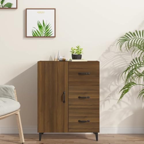 YITHOPI Sideboard Braun Eichen-Optik Schlafzimmerschrank für Wohnzimmer Schlafzimmer 69,5x34x90 cm Holzwerkstoff von YITHOPI