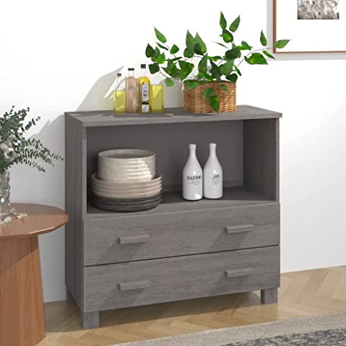 YITHOPI Sideboard HAMAR Hellgrau Wohnzimmerschrank für Schlafzimmer Wohnzimmer 85x35x80 cm Massivholz Kiefer YITHOPI Sideboard HAMAR Hellgrau Wohnzimmerschrank für Schlafzimmer Wohnzimmer 85x35x80 cm Massivholz Kiefer von YITHOPI