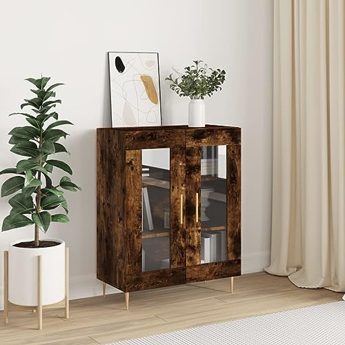YITHOPI Sideboard Räuchereiche Schlafzimmer-Schränke für Diele Schlafzimmer 69,5x34x90 cm Holzwerkstoff von YITHOPI