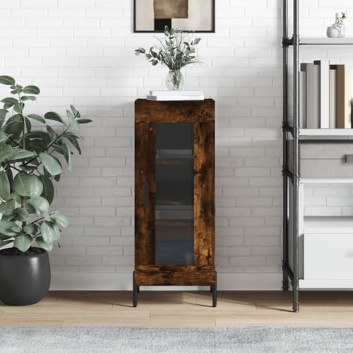 YITHOPI Sideboard Räuchereiche flurschrank für Küche Schlafzimmer 34,5x34x90 cm Holzwerkstoff von YITHOPI