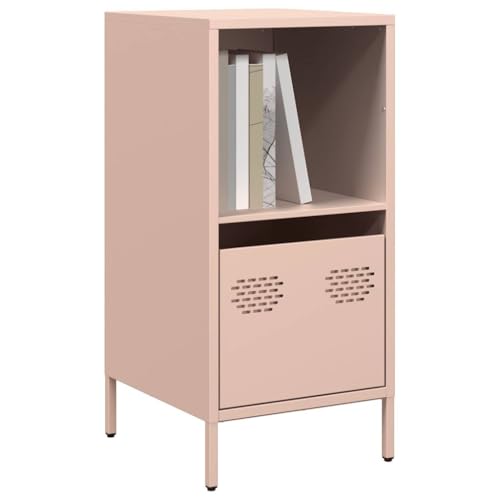 YITHOPI Sideboard Rosa Wohnzimmerschrank für Schlafzimmer Wohnzimmer 35x39x73,5 cm Kaltgewalzter Stahl von YITHOPI