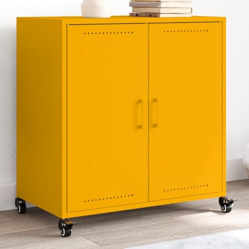 YITHOPI Sideboard Senfgelb flurschrank für Diele Wohnzimmer 68,5x39x72 cm Stahl YITHOPI Sideboard Senfgelb flurschrank für Diele Wohnzimmer 68,5x39x72 cm Stahl von YITHOPI