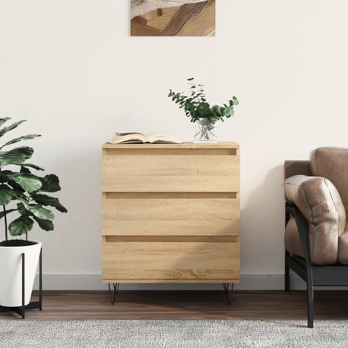 YITHOPI Sideboard Sonoma-Eiche Schlafzimmerschrank für Wohnzimmer Küche 60x35x70 cm Holzwerkstoff von YITHOPI