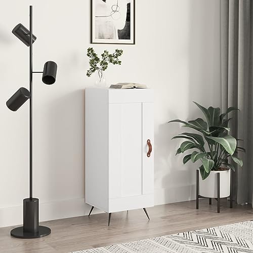 YITHOPI Sideboard Weiß Wohnzimmermöbel für Küche Diele 34,5x34x90 cm Holzwerkstoff von YITHOPI