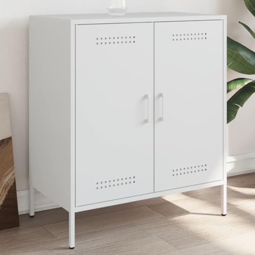 YITHOPI Sideboard Weiß Wohnzimmermöbel für Wohnzimmer Schlafzimmer 68x39x79 cm Stahl von YITHOPI