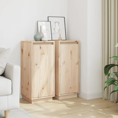 YITHOPI Sideboards 2 STK. Schlafzimmerschrank für Diele Schlafzimmer 31,5x34x75 cm Massivholz Kiefer YITHOPI Sideboards 2 STK. Schlafzimmerschrank für Diele Schlafzimmer 31,5x34x75 cm Massivholz Kiefer von YITHOPI