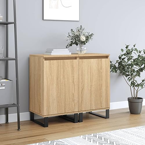 YITHOPI Sideboards 2 STK. Sonoma-Eiche flurschrank für Diele Wohnzimmer 40x35x70 cm Holzwerkstoff von YITHOPI