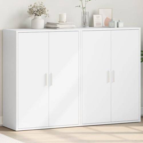 YITHOPI Sideboards 2 STK. Weiß flurschrank für Diele Küche 60x31x84 cm Holzwerkstoff von YITHOPI
