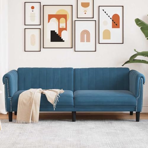 YITHOPI Sofa 3-Sitzer Blau Samt Wohnzimmersofa Schlafzimmersofas für Gästehaus YITHOPI Sofa 3-Sitzer Blau Samt Wohnzimmersofa Schlafzimmersofas für Gästehaus von YITHOPI